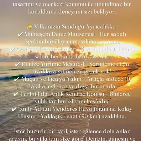 With Private Pool And Unique Sea View In Villa Çeşme