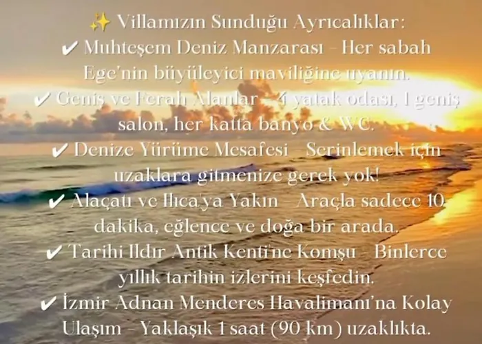 With Private Pool&unique Sea View In Villa Çeşme